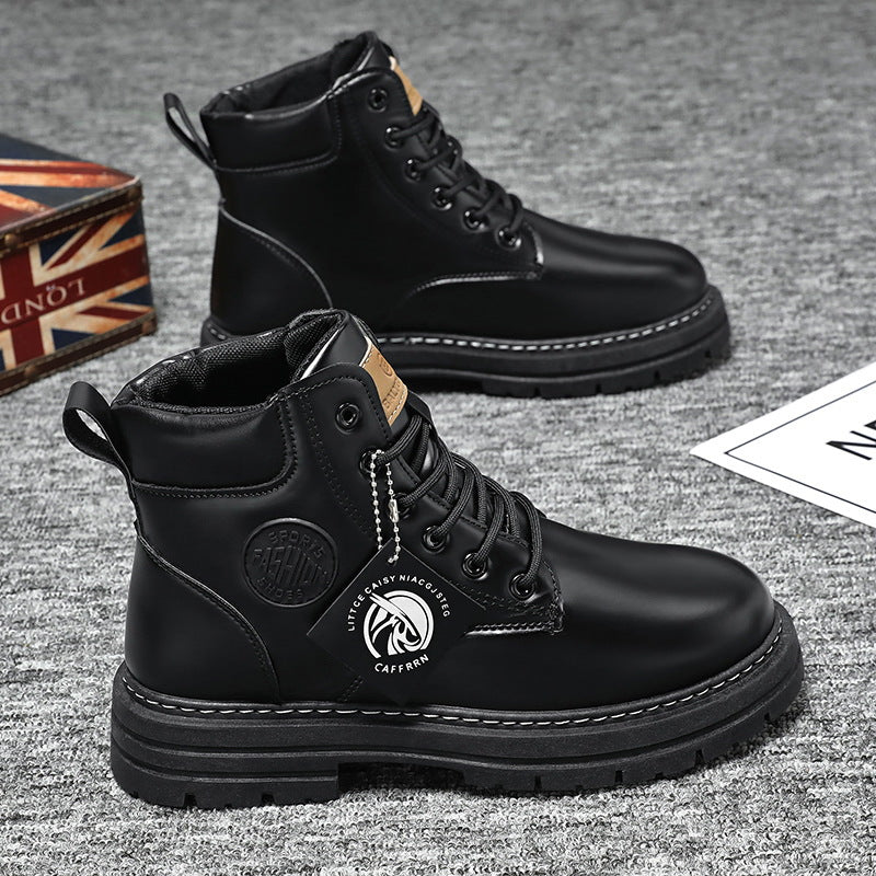 Men's High-Top Thick-Soled Work Boots British Style