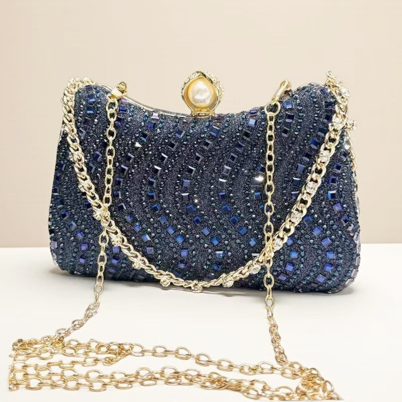 Rhinestone Chain Evening Handbag for Women Party Clutch