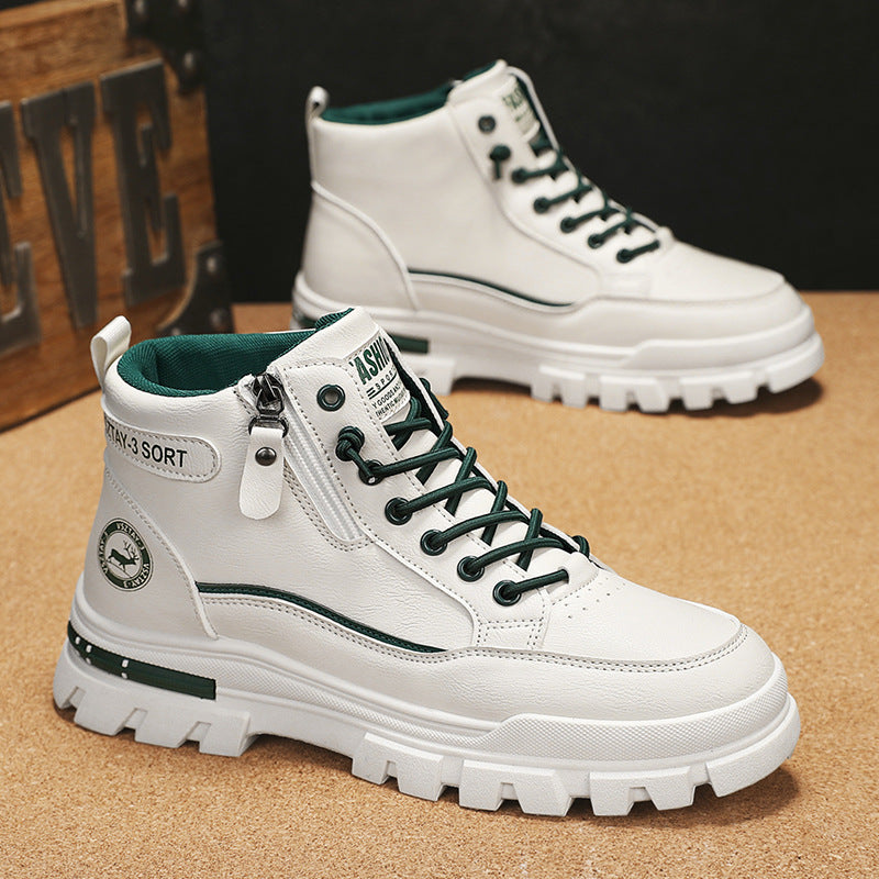 Men's High-Top Martin Boots Korean Style Casual Work Shoes