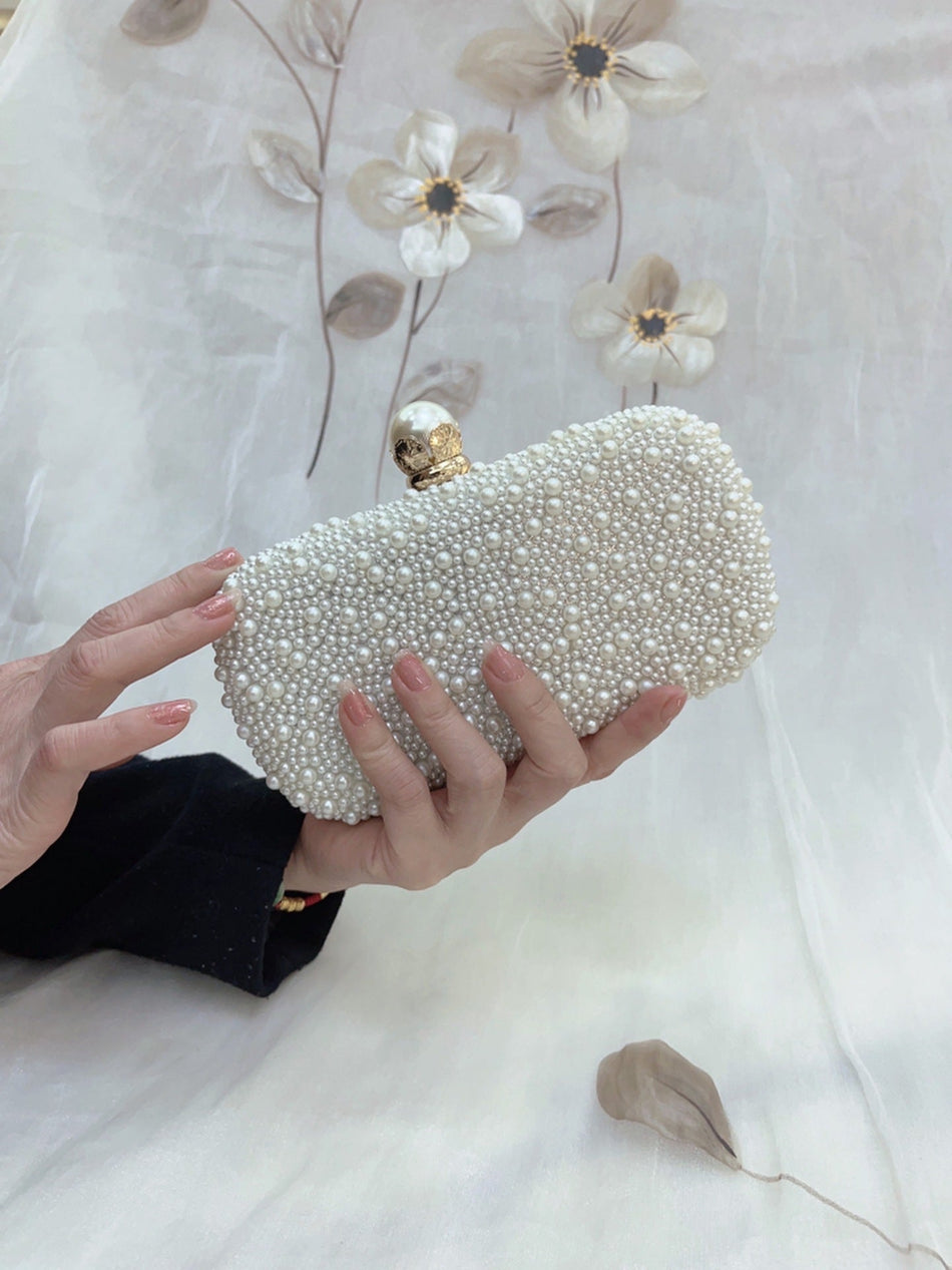 Pearl Evening Clutch Bag for Cheongsam Party Banquet