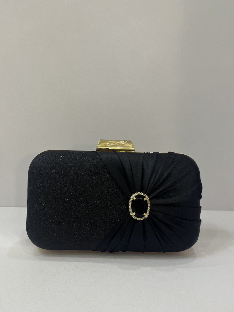 Matte Diamond Pleated Evening Clutch Bag for Women