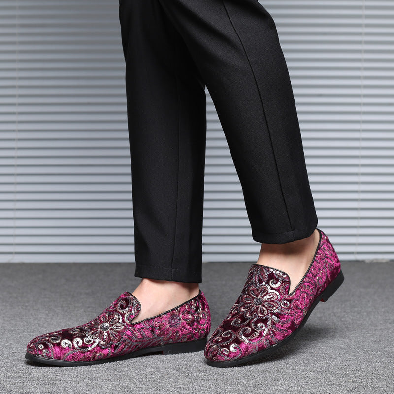 Mens Suede Loafers Slip On Casual Shoes Large Size Spring