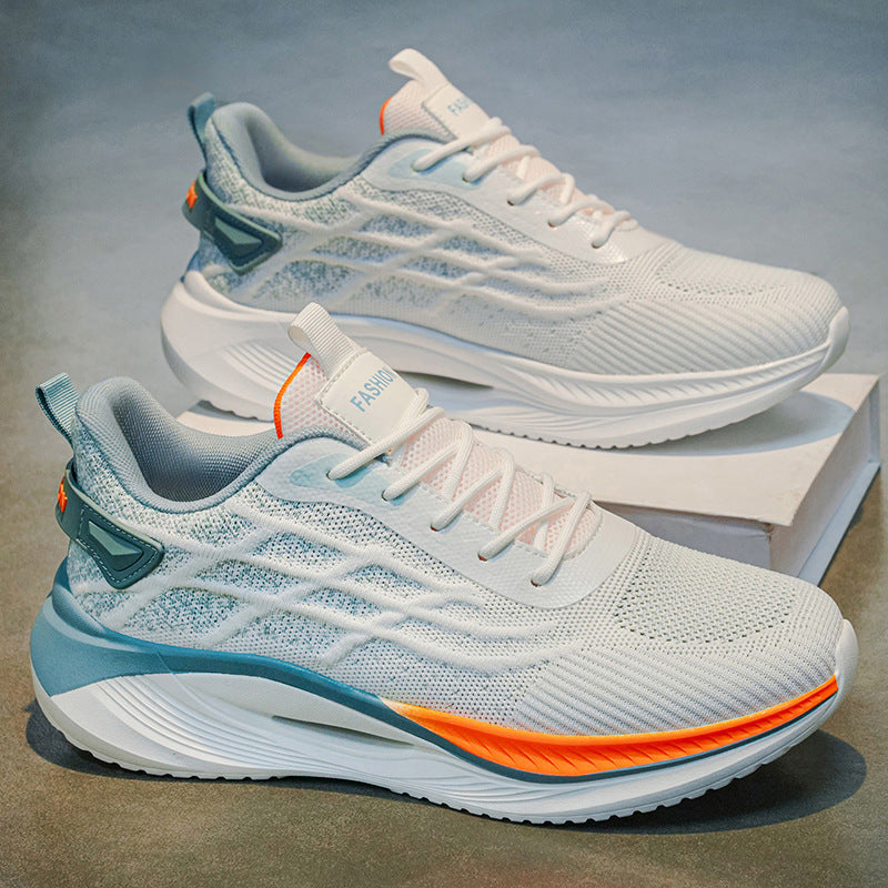 Men's Breathable Mesh Casual Sneakers Shock Absorbing Dad Shoes