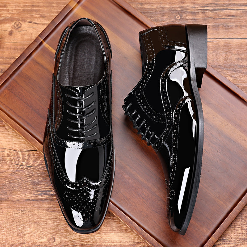 Mens Casual Leather Formal Business Shoes Large Size Spring