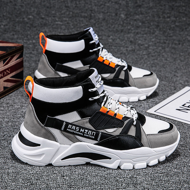 Men's High Top Dad Sneakers Breathable Casual Elevated Shoes