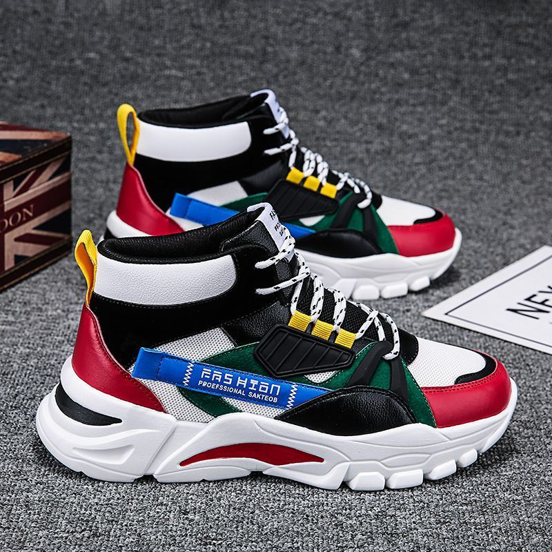 Men's High Top Dad Sneakers Breathable Casual Elevated Shoes