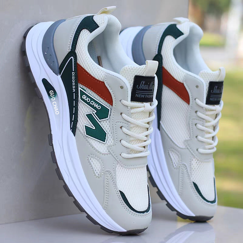 STOCK-Men's Mesh Casual Sneakers Breathable Non Slip Dad Shoes