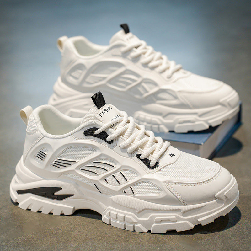 Men's Mesh Casual Sneakers Thick Sole Breathable Dad Shoes