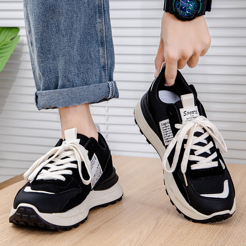 Men's Breathable Mesh Casual Sneakers Height Increasing Dad Shoes