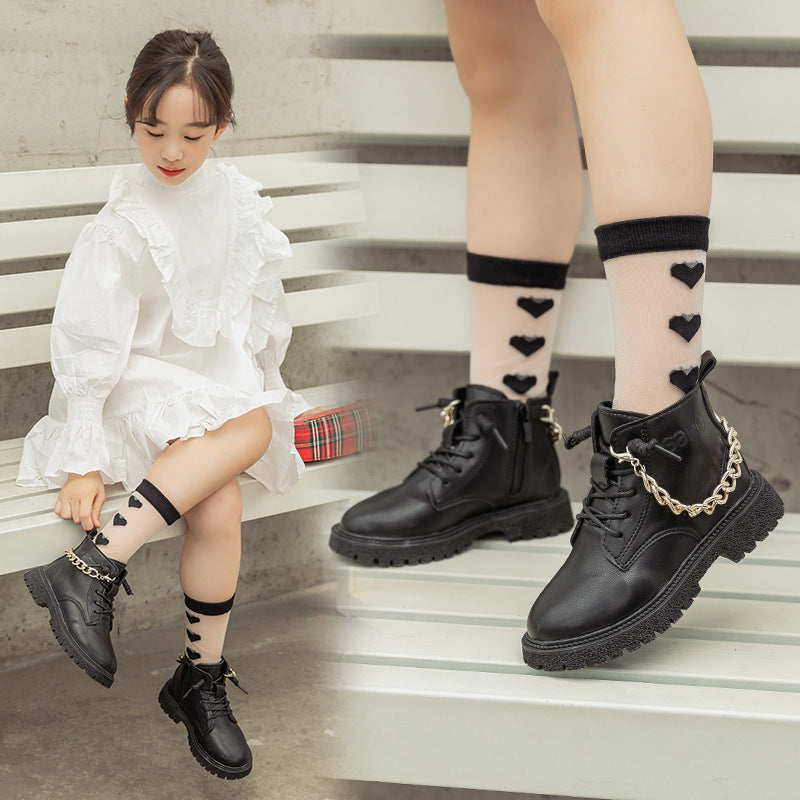 Girls Martin Boots Soft Sole Fashion Short Boots Spring Autumn
