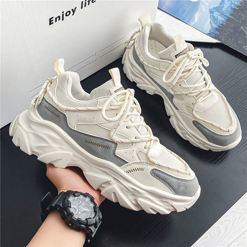 Men's Mesh Thick Sole Sneakers Breathable Casual Running Shoes