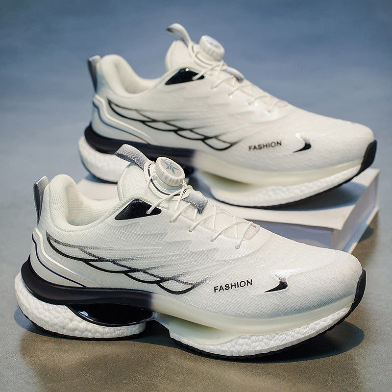 Men's Buckle Mesh Sneakers Shock-Absorbing Casual Running Shoes