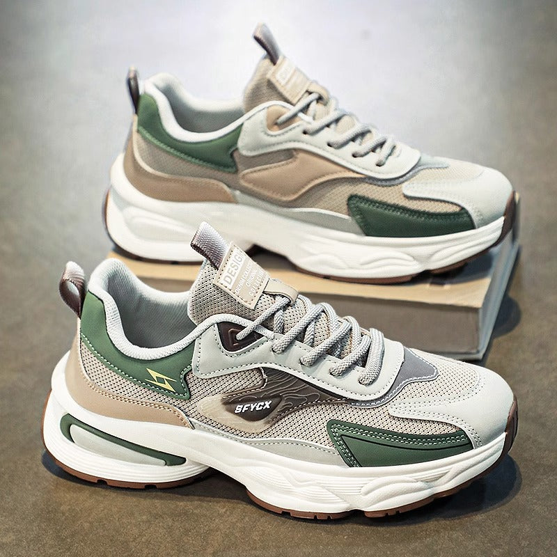 Men's Mesh Thick Sole Sneakers Breathable Casual Dad Shoes