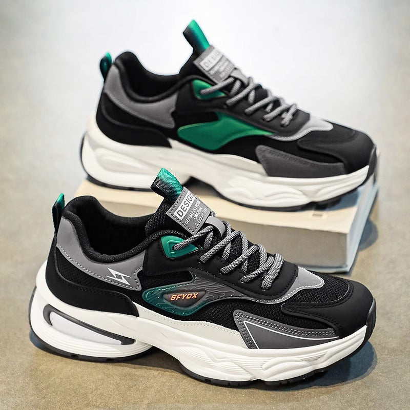 Men's Mesh Thick Sole Sneakers Breathable Casual Dad Shoes