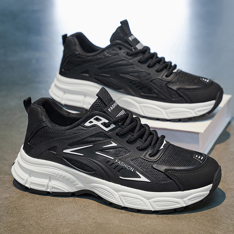 Men's Mesh Platform Sneakers Shock-Absorbing Casual Running Shoes