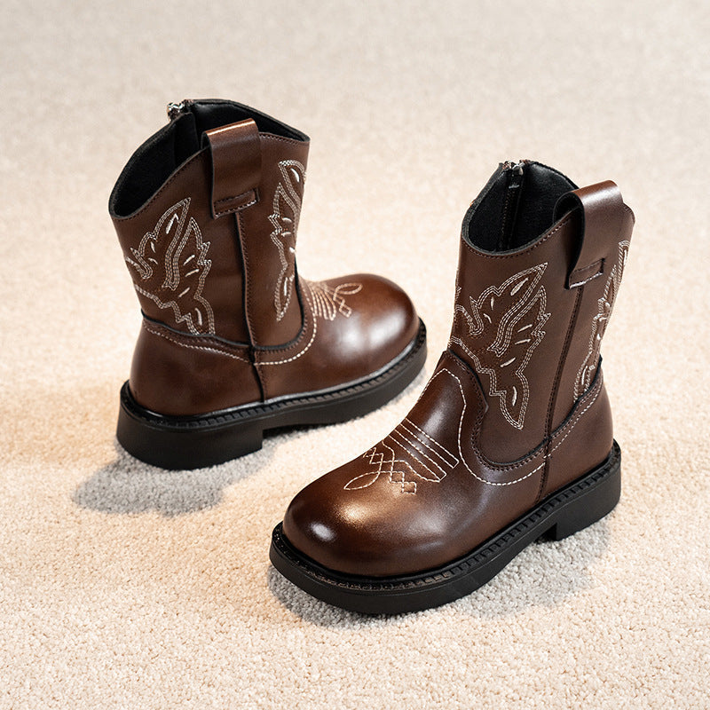 Girls Chelsea Martin Boots Soft Sole Leather Autumn Winter
