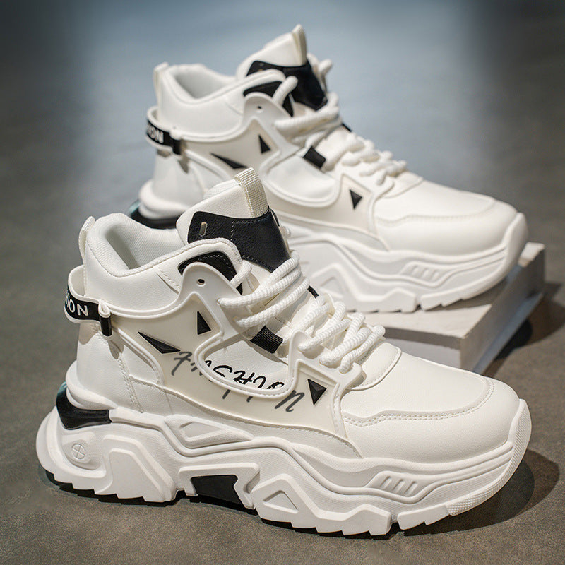 High Top Thick Sole Casual Sneakers Height Increasing Shoes
