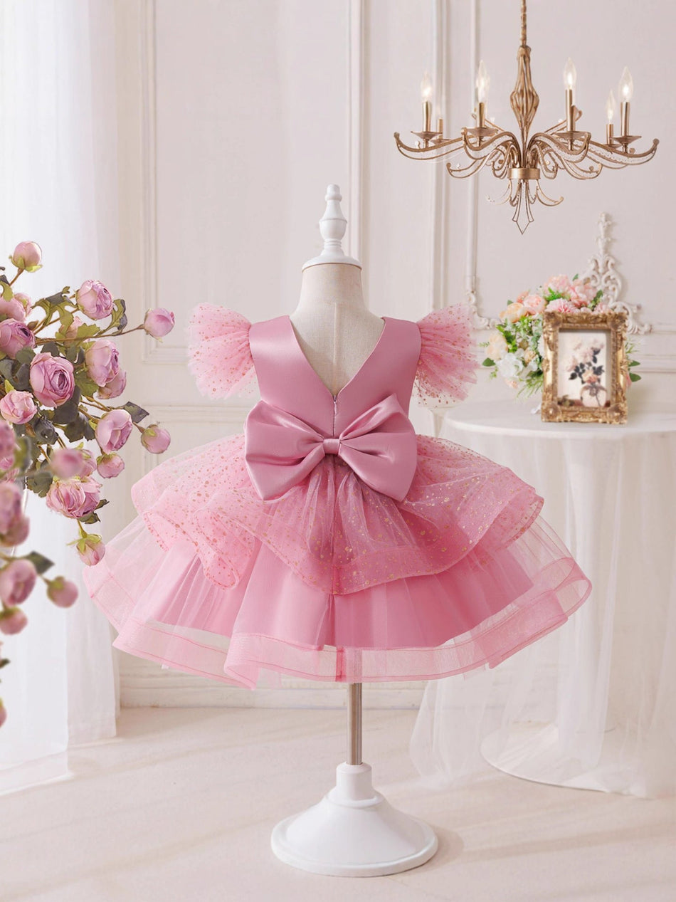Girls Elegant Piano Performance Princess Dress Formal Gown