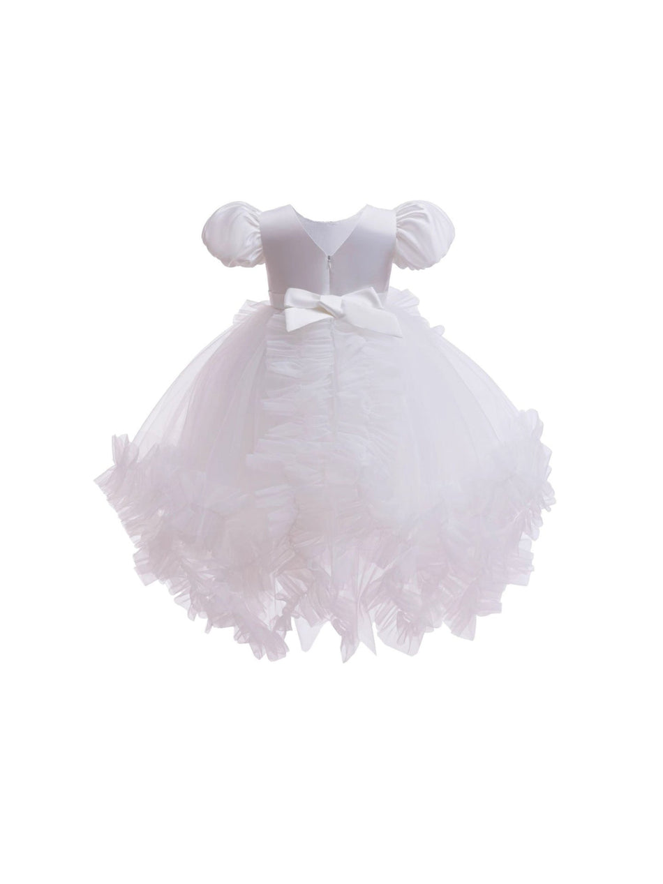 Girls Heart Sequin Puffy Princess Dress Octagonal Skirt