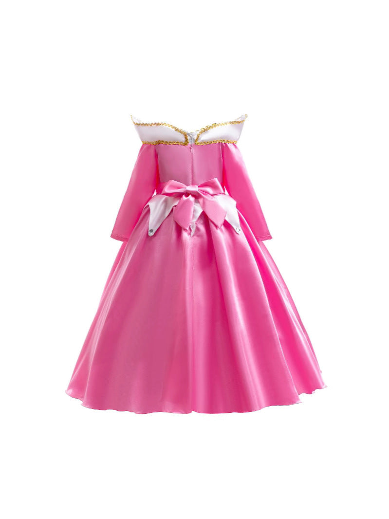 Girls Fairy Tale Princess Long Dress Stage Performance Gown