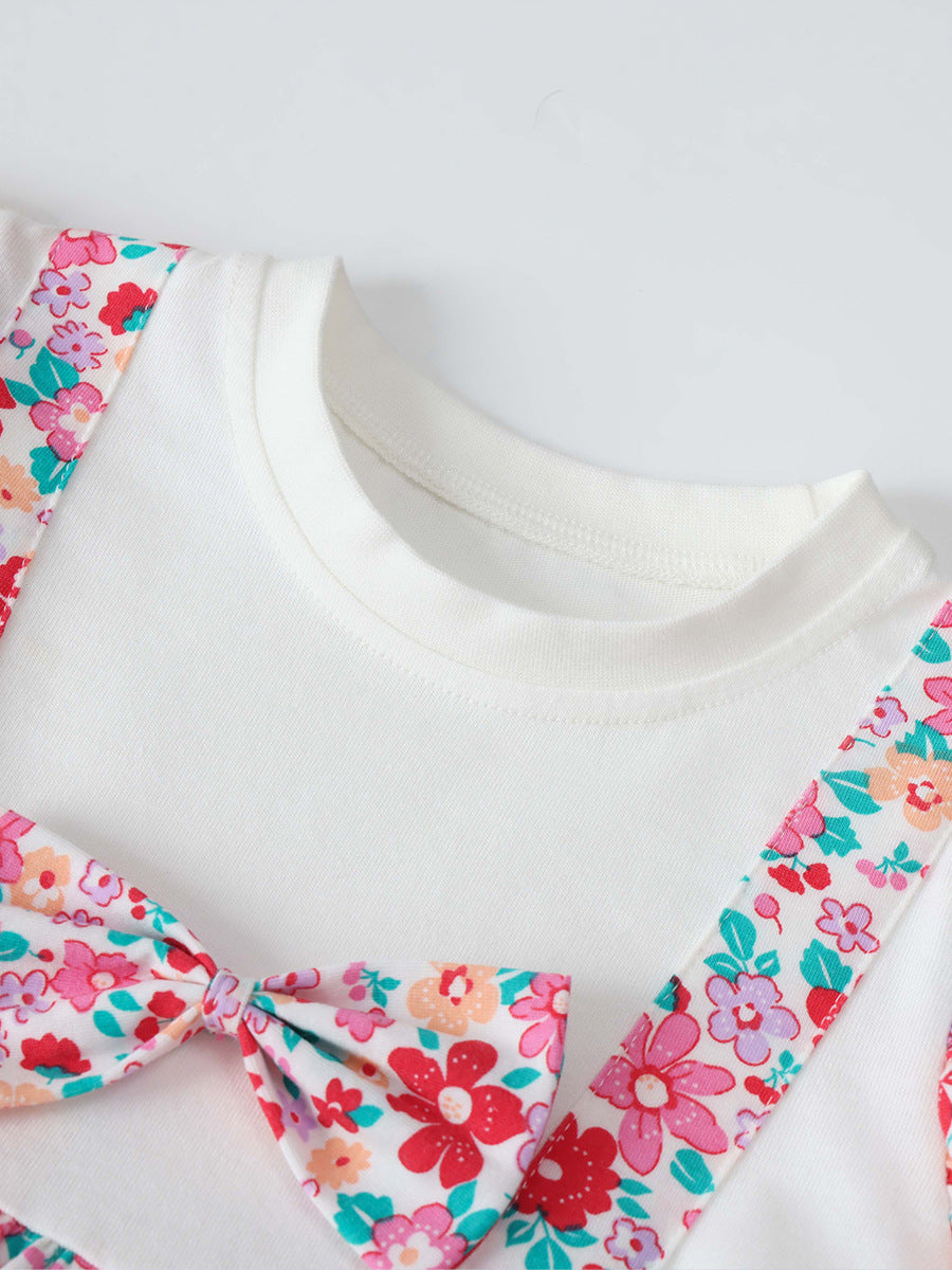Girls Bow Knot Princess Dress for Ages 2-8 Spring Autumn