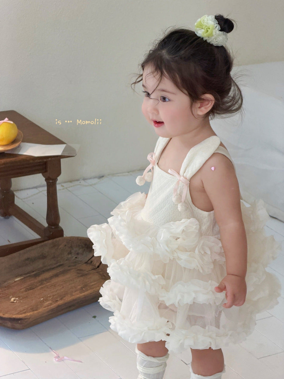 Girls Cake Princess Dress Summer Formal Baby Party Gown