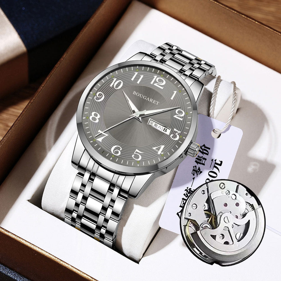 Men's Quartz Steel Watch Luminous Calendar Business Dial
