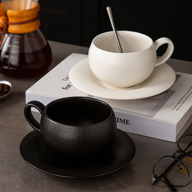 Frosted Stone Patterned Ceramic Cappuccino Latte Coffee Cup