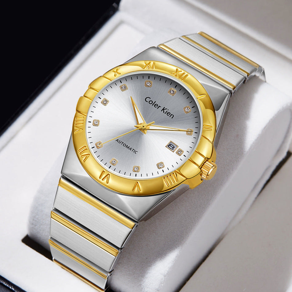 Men's Quartz Constellation Steel Waterproof Luxury Watch