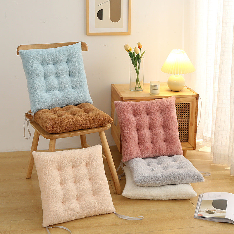 Thickened Plush Dining Chair Cushion for Home Office Use