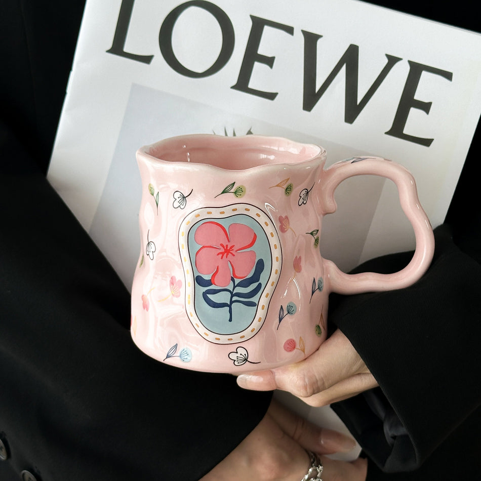 Elegant Ceramic Mug for Girls with Stylish Design