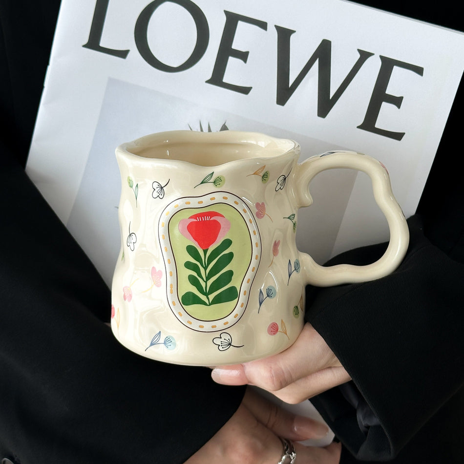 Elegant Ceramic Mug for Girls with Stylish Design