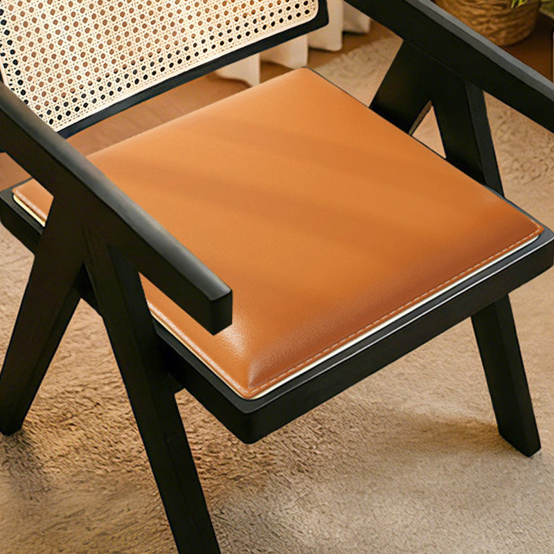 Waterproof Leather Dining Chair Cushion with Non-Slip Base
