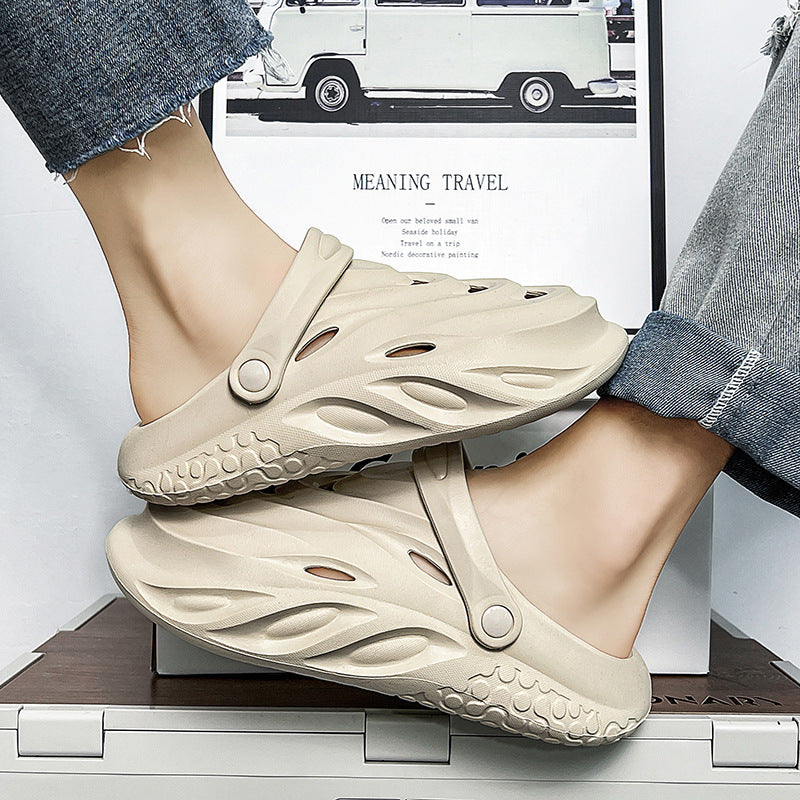 Unisex Plus Size Beach Clogs with Closed-Toe Design