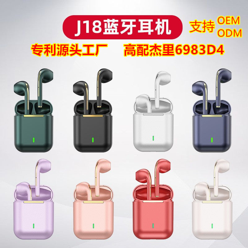 J18 Wireless Bluetooth Earbuds Noise Reduction with IPX6 Protection