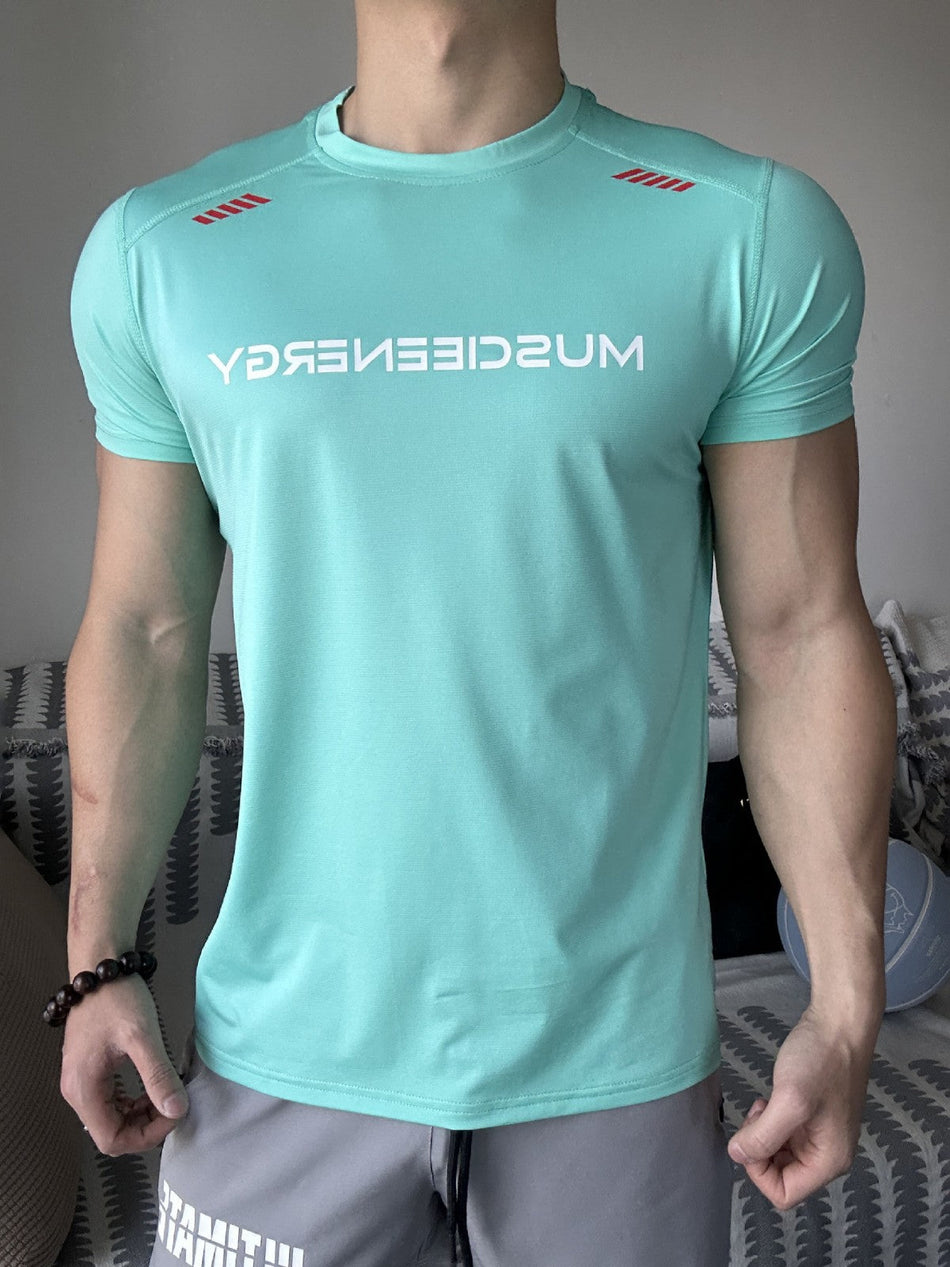 Men's Ultra-Light Quick-Dry Stretch Nylon Fitness T-Shirt