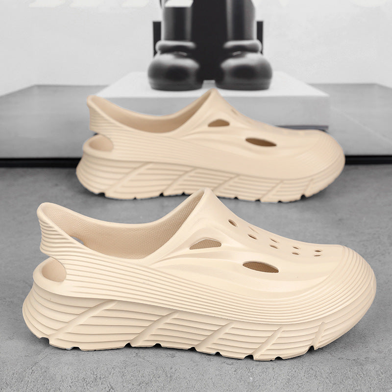 Men's Closed-Toe Outdoor Clogs with Non-Slip Sole
