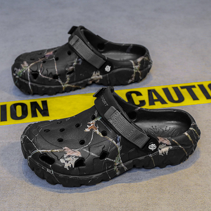 Men's Plus Size Closed-Toe Dual-Use Beach Clogs