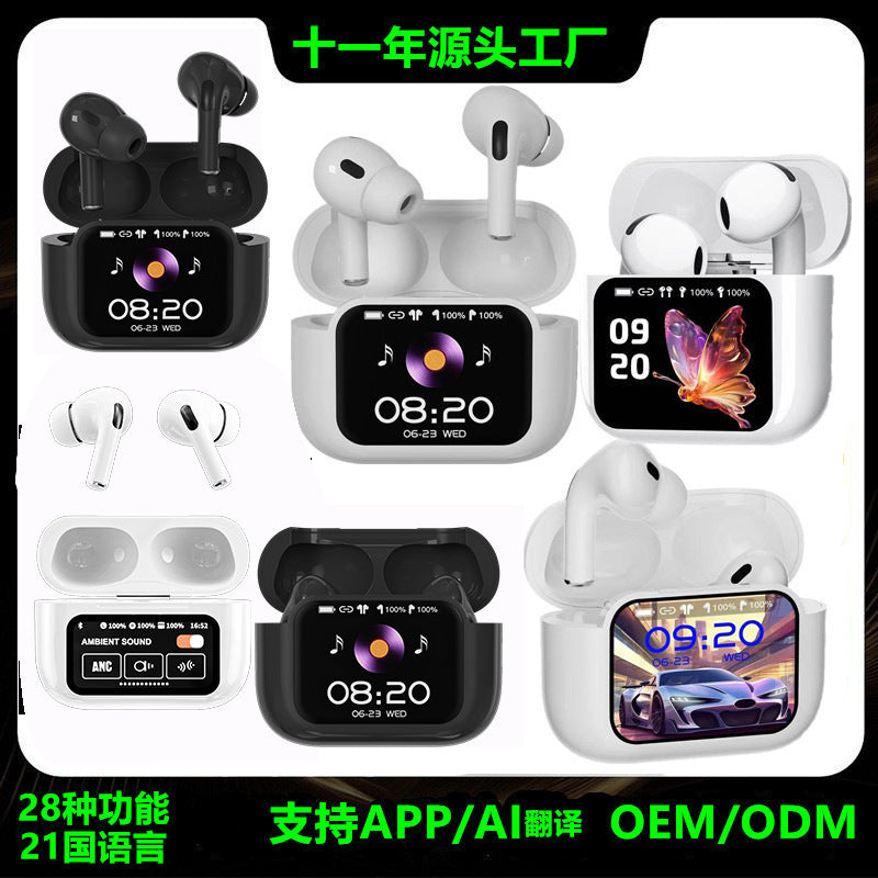 A9Pro Wireless Bluetooth Earbuds with ANC and Color Display