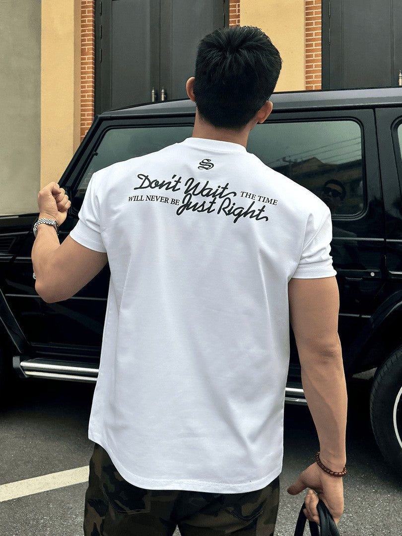 Men's Cotton Muscle Fit Sports Training Short Sleeve T-Shirt