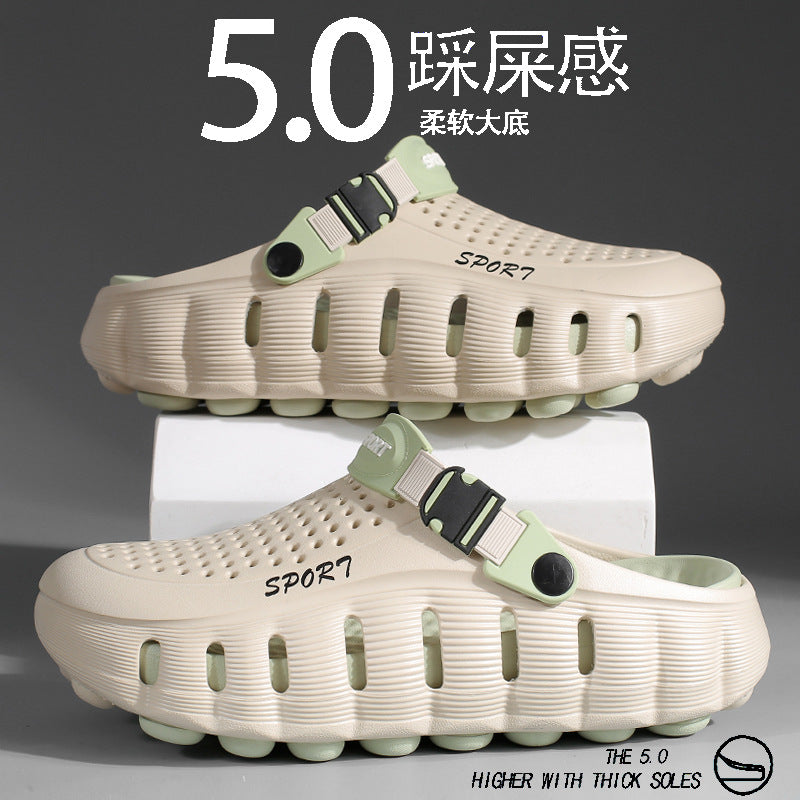 Men's Thick-Sole Slip-On Outdoor Beach Clogs