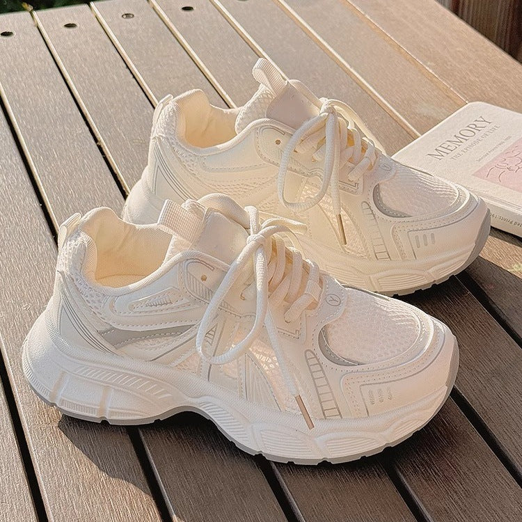 Women's Mesh Dad Shoes Thick Sole Height Increasing Casual