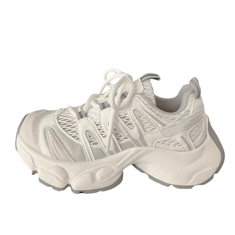 Women's European Style Mesh Dad Sneakers Thick Sole Casual Shoes