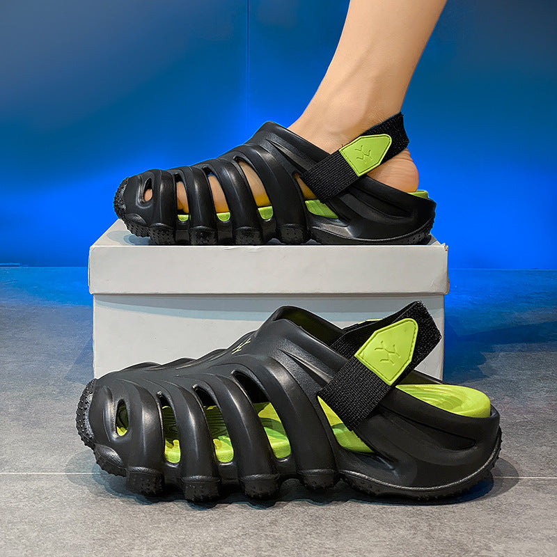 Men's Breathable Cut-Out Beach Sports Slip-On Sandals