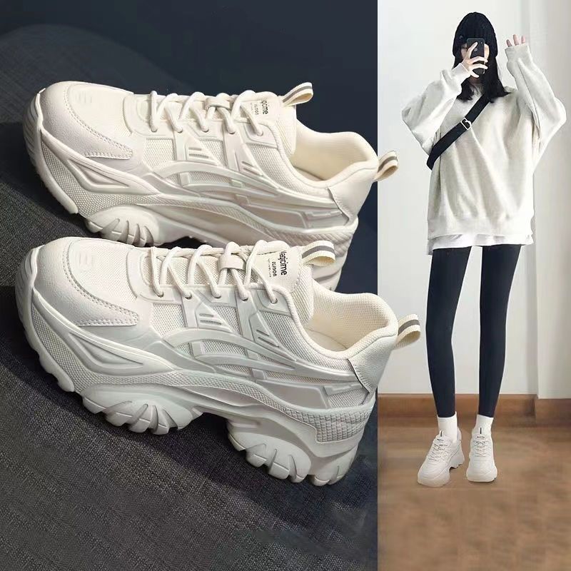 Women's Thick Sole Dad Sneakers Korean Style Casual Shoes