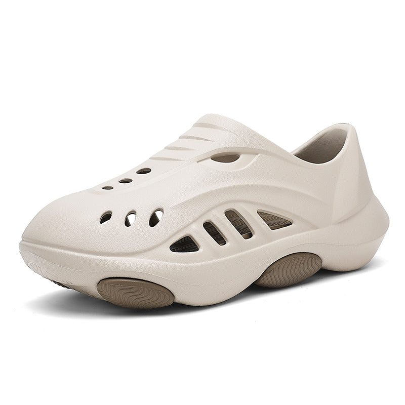 Men's Thick-Sole Coconut Hole Outdoor Beach Clogs