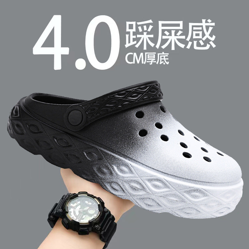 Men's Plus Size Two-Wear Closed-Toe Outdoor Beach Clogs