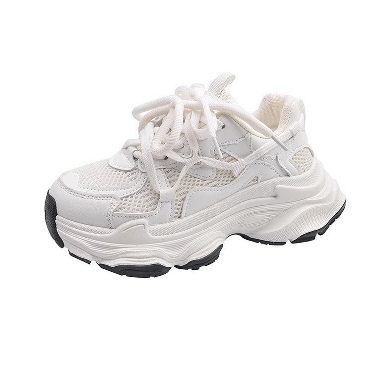 Women's Platform Thick Sole Dad Sneakers Breathable Mesh Casual