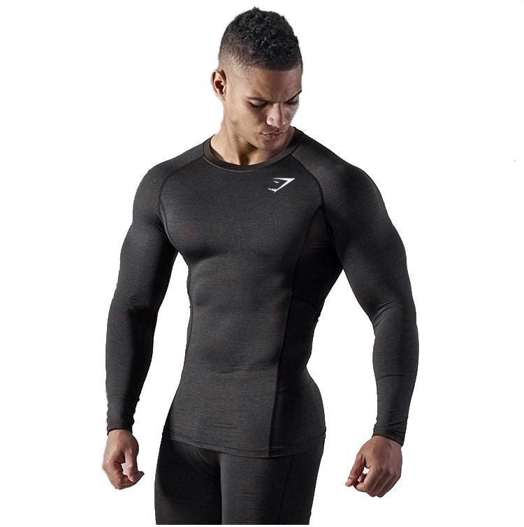 Men's Slim Fit Sweat-Absorbent Long Sleeve Sports T-Shirt