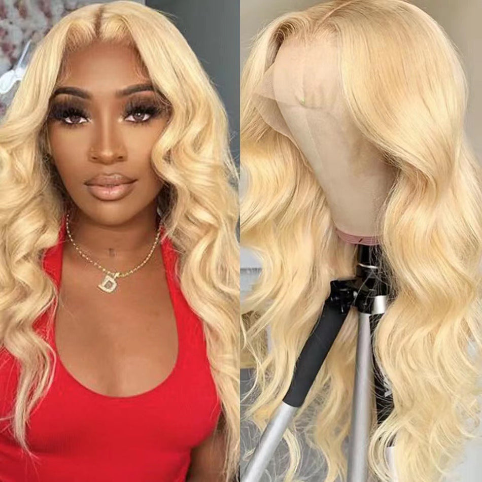 Long Curly Middle Part Lace Front Wig with Natural Waves